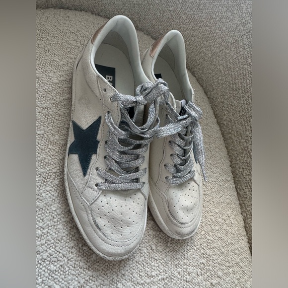 Golden Goose Ball Star Sneaker White, green, copper silver lace NIB Auth women - Picture 3 of 9